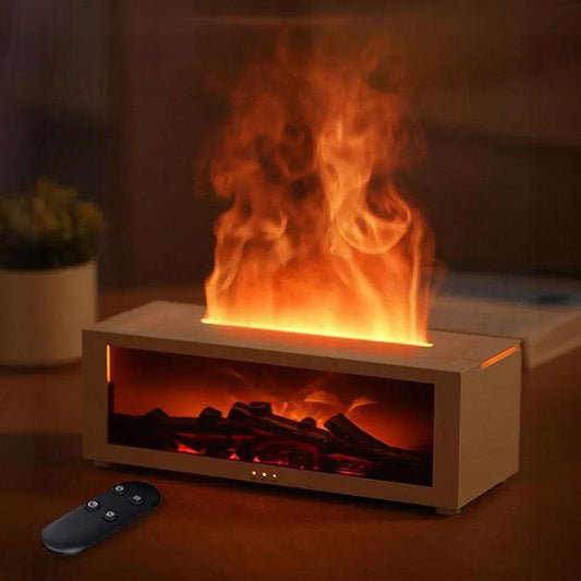 USB Powered Aromatherapy Humidifier, Simulated Fireplace Flame Humidifier, Flame Effect Air Humidifier, Suitable for Room Office, Boyfriend Gift