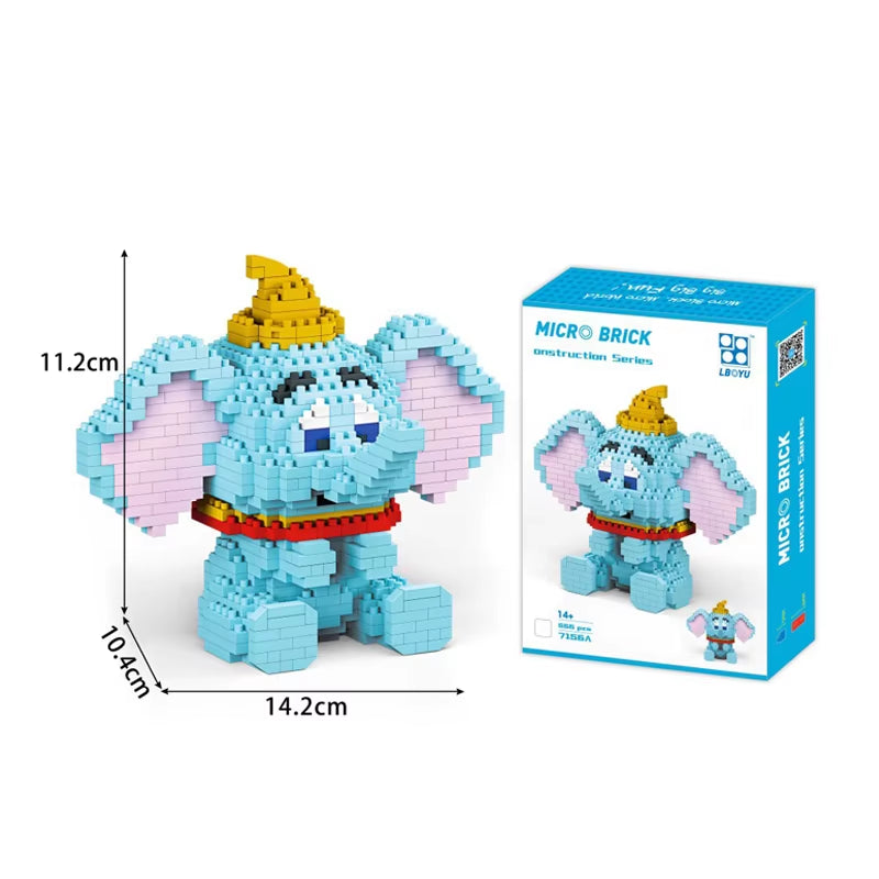 1856Pcs+ Cartoon Series the Lion King Micro Building Blocks Simba Timon Pumbaa Figures Diamond 3D Model Mini Brick Toy for Kids