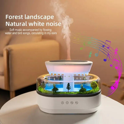 Cloud & Rain Micro Landscape Humidifier, 1 Count Aroma Diffuser with 7 LED Lights, Air Humidifier for Bedroom, Living Room, Office