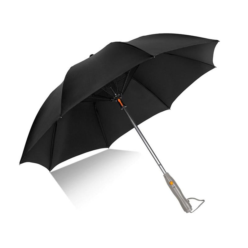 2024 3 in 1 UV Blocking Umbrella with Fan, Lightweight Folding Umbrella with Fan and Mister for Fishing, Golfing, Patio, Sand, and Travel - USB Rechargeable Cover Sun Umbrella Large Umbrella