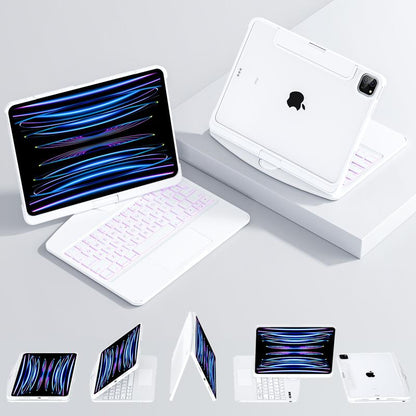 Lecsas Newest 360 Swivel Keyboard with Transparent Case for Ipad(Not Include Ipad!!!)