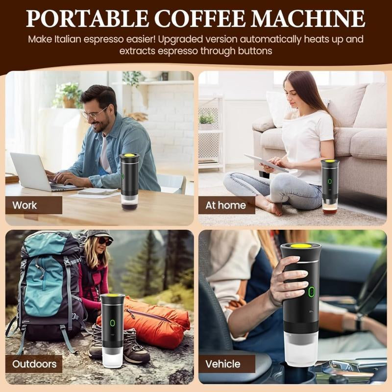 Portable Electric Coffee Machine, 1 Set USB Rechargeable Coffee Maker, 3 in 1 Design Coffee Machine for Capsules, Coffee Powder, Easy to Clean Nespresso Machine, Coffee-Making Tools