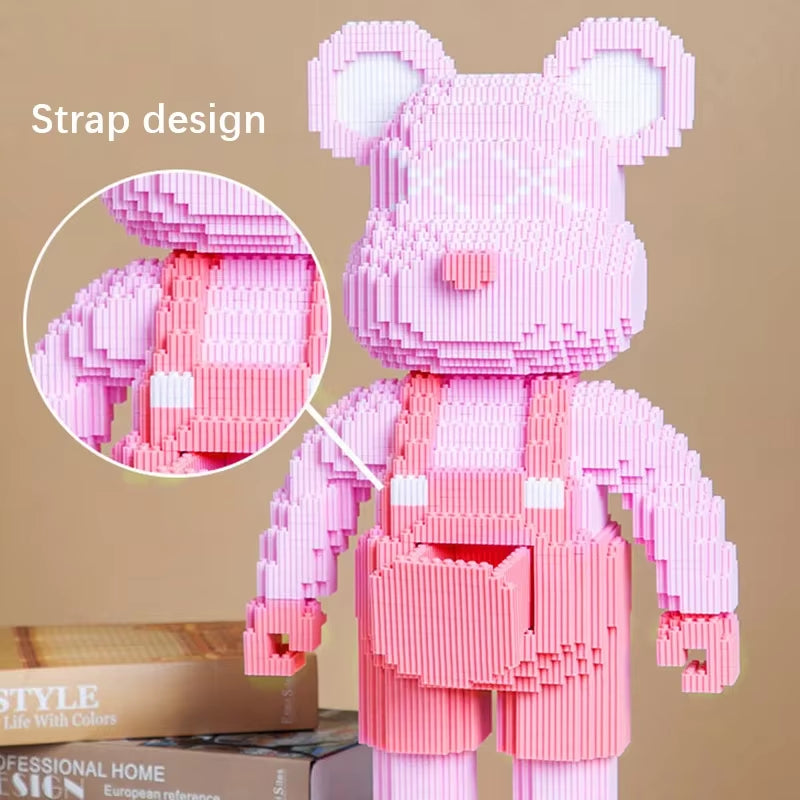 DIY Violent Bear Blocks Set Violent Bear Building Block Assembling 3D Model Assembly Toy Christmas Decoration Children Gifts