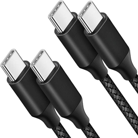 For 16 15 Pro Max Plus, for Galaxy S24 S23 S22, Pixel, USB C to USB C Cable 3Ft, 2-Pack 60W USBC to USBC Cord, Type C to C Charger Cable Fast Charging