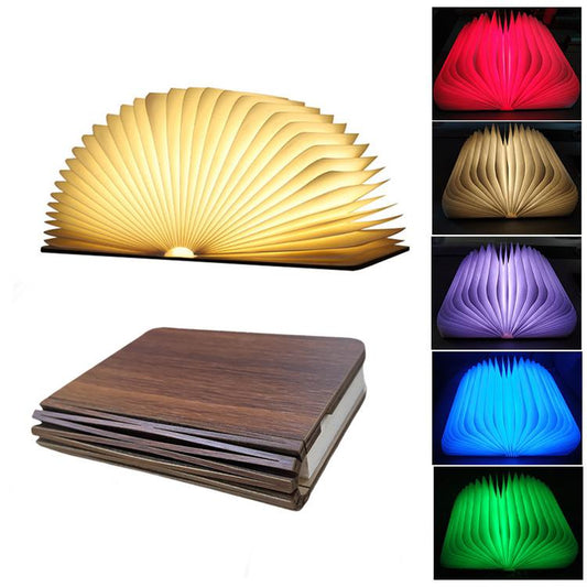 Zorara Book Light, 5 Colors Novelty Lighting 360° Folding Book Lamp, LED Paper Lantern for Desk, Room, Library Decor